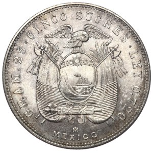 Ekwador, 5 Sucres, 1943r.