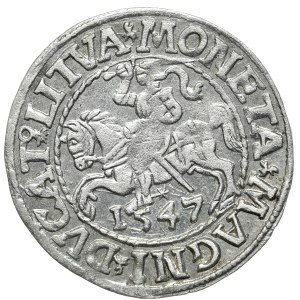 Zygmunt II August, Półgrosz 1547, Wilno - LI/LITVA