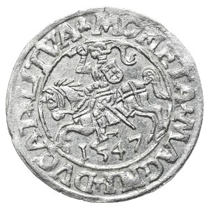 Zygmunt II August, Półgrosz 1547, Wilno - LI/LITVA