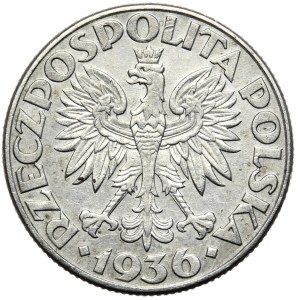 II Rzeczpospolita, 2 Zloty 1936, Segelschiff