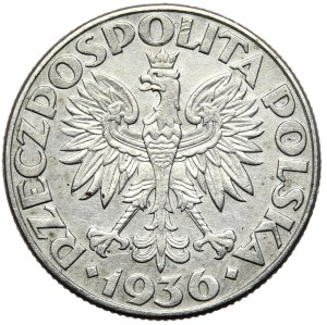 Second Republic, 2 zloty 1936, sailing ship