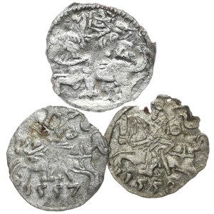 Set of 3 Lithuanian denarii of Alexander and Sigismund Augustus