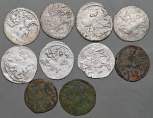 Set of 9 Alexander Lithuanian denarii, including 3 period falses