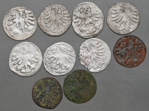 Set of 9 Alexander Lithuanian denarii, including 3 period falses