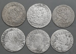 A set of 6 sixes of Frederick William and Frederick II.