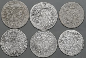 A set of 6 sixes of Frederick William and Frederick II.