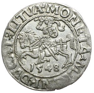 Sigismund II Augustus, Half-penny 1548, Vilnius - LI/LITVA, Arabic one in the date