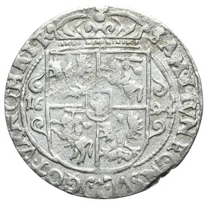 Zygmunt III Waza, ort 1624, Bydgoszcz, PRVM+, otwarty herb Sas