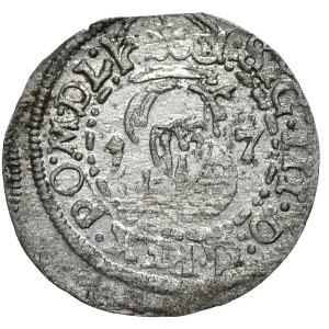 Zygmunt III Waza, szeląg 1617, Wilno, skrócona data