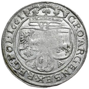 Jan II Kazimierz, szóstak 1661 GBA, Lwów