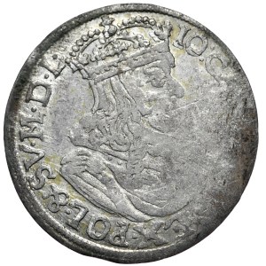Jan II Kazimierz, Szóstak 1663 AT, Kraków - bez obwódek