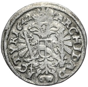 Silesia under Austrian rule, Ferdinand II, 3 krajcars 1642 GW, Klodzko, no borders