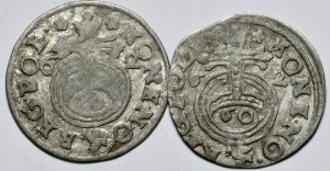 John Casimir, set of 2 half-tracks 1662, obverse borders