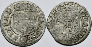John Casimir, set of 2 half-tracks 1662, obverse borders