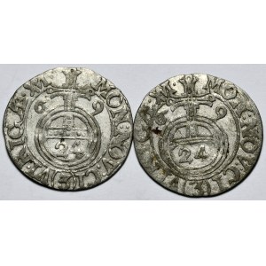 Inflanty, Karol XI, Zestaw 2 szt. półtoraków 1669, Ryga