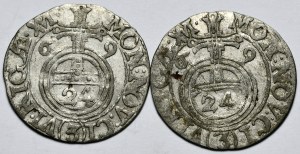 Inflants, Charles XI, Set of 2 half-tracks 1669, Riga