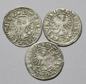 Set of 3 Lithuanian half-pennies of Alexander