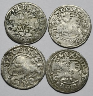 Set of 4 Lithuanian half-pennies of Alexander