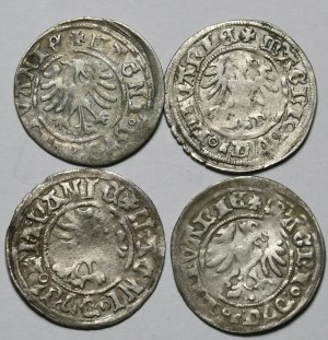 Set of 4 Lithuanian half-pennies of Alexander