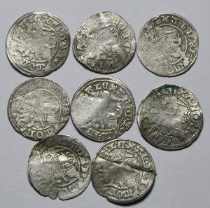 Set of 8 Lithuanian half-pennies of Alexander