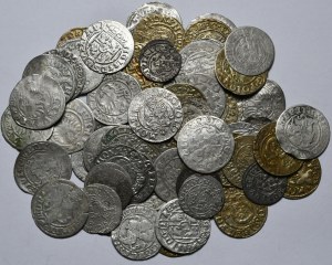 Set of 65 pieces of Polish and Polish-related coins from the 15th to the 17th century.