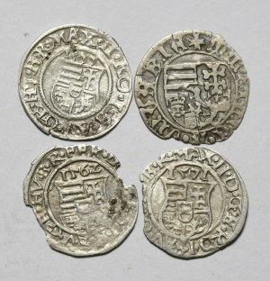 Set of 4 Hungarian denarii of the 15th and 16th centuries.