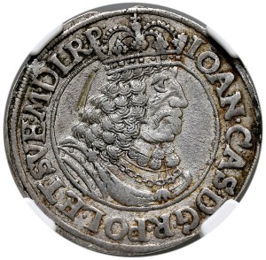 John II Casimir, ort 1662, Torun, date punched from vintage 1661.
