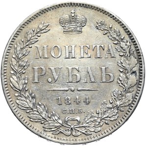 Russia, Nicholas I, ruble 1844 СПБ КБ, St. Petersburg