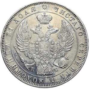 Russia, Nicholas I, ruble 1844 СПБ КБ, St. Petersburg
