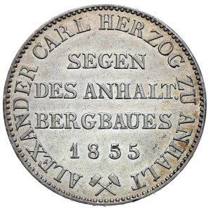 Niemcy, Anhalt, talar 1855, górniczy