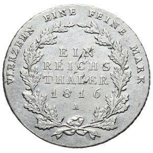 Niemcy, Prusy, talar 1816 A, Berlin, rzadszy i droższy rocznik