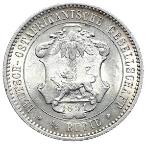 Niemcy, Niemiecka Afryka Wschodnia, Wilhelm II, 1/4 rupie 1891