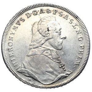 Austria, Salzburg, Hieronim von Colloredo, Talar 1785, Data przebita z innego rocznika