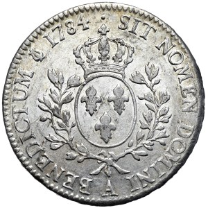 Francja, Ludwik XVI, Ecu 1784 A, Paryż