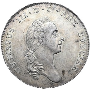 Szwecja, Gustaw III, talar (riksdaler) 1776, Sztokholm