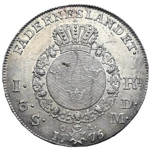 Szwecja, Gustaw III, talar (riksdaler) 1776, Sztokholm