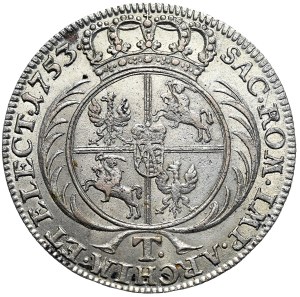 August III, tymph 1753, Leipzig, rare
