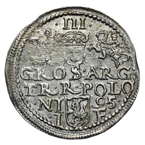 Zygmunt III Waza, trojak 1595, Olkusz, D G R - POLON
