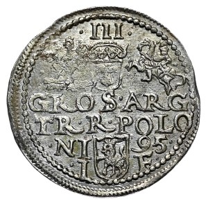 Sigismund III Vasa, trojak 1595, Olkusz, D G R - POLON
