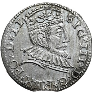 Sigismund III Vasa, trojak 1591, Riga, large head
