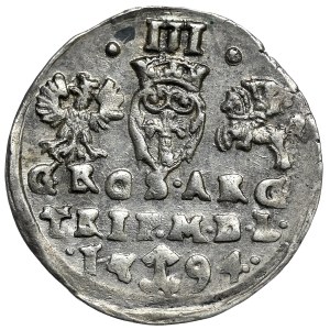 Sigismund III Vasa, trojak 1594, Vilnius, dots