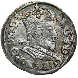 Zygmunt III Waza, trojak 1595, Lublin, data przy herbie Lewart
