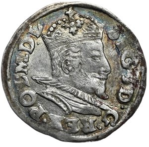 Sigismund III Vasa, trojak 1595, Lublin, date by the coat of arms Lewart