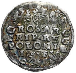 Sigismund III Vasa, trojak 1595, Lublin, date by the coat of arms Lewart