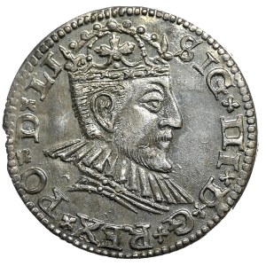 Zygmunt III Waza, trojak 1590 Ryga, mała głowa