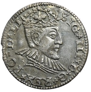 Sigismund III Vasa, trojak 1590 Riga, small head
