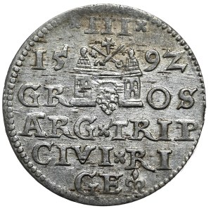 Zygmunt III Waza, trojak 1592, Ryga