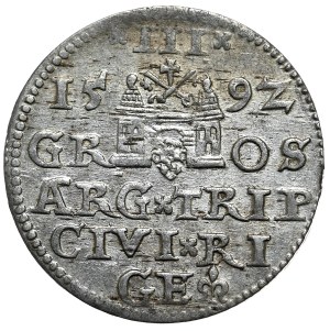 Sigismund III Vasa, trojak 1592, Riga