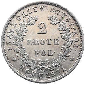 Powstanie Listopadowe, 2 złote 1831 KG, Warszawa