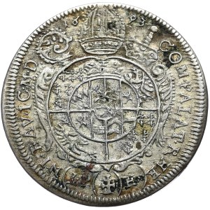 Śląsk, Księstwo Nyskie biskupów wrocławskich, Franciszek Ludwik, 15 krajcarów 1693 LPH, Nysa